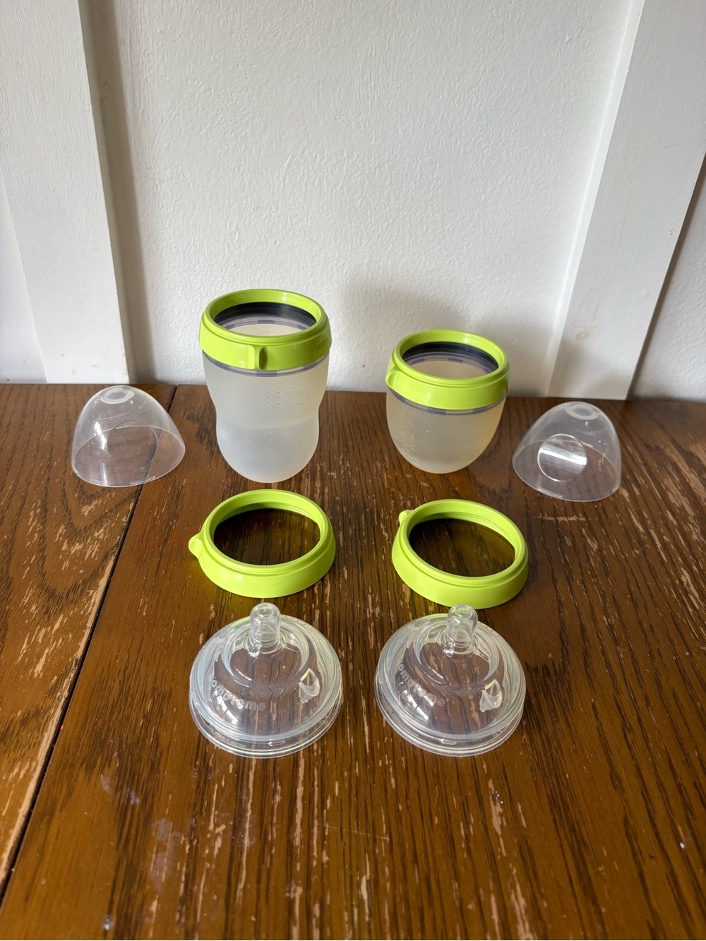 Como Tomo complete baby bottle set green
